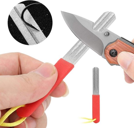Dubbelzijdige Diamanten Vishaak Slijper met Handvat - 400/800 Korrel voor Efficiënt Slijpen van Vishaak, Perfect voor Sportvissers en Hobbyisten — afbeelding 5