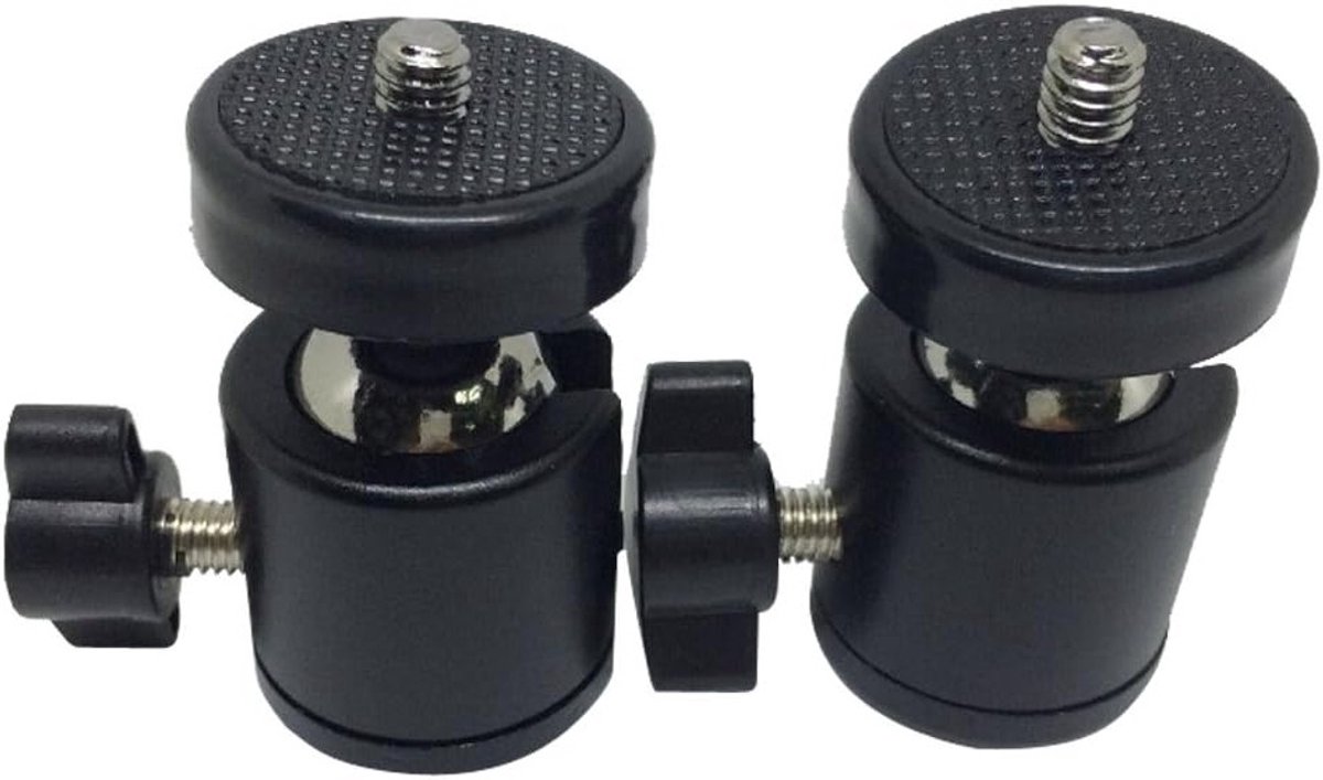Mini Tripod Hoofd met 360 Graden Beweging - Ball Head voor Camera's met 1/4 Inch Draad, Set van 2 voor Stabiliteit en Flexibiliteit