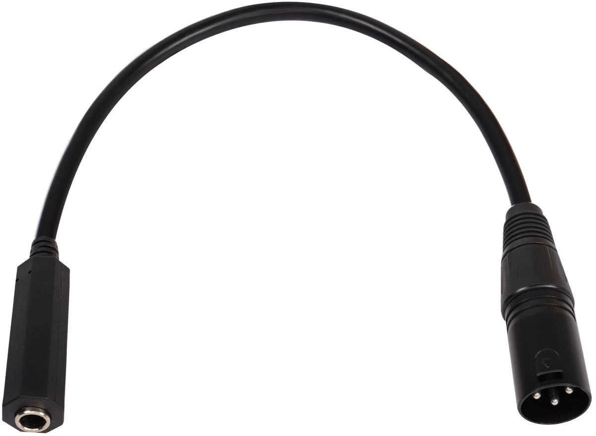 XLR Male to 1/4" Female Balanced Cable Adapter - 36cm TRS to XLR Audio Connector