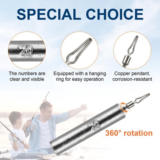 Vissen Drop Shot staaflood - gewichten drop shot - hengelaccessoireset voor de visser van Angling Pursuits — afbeelding 3