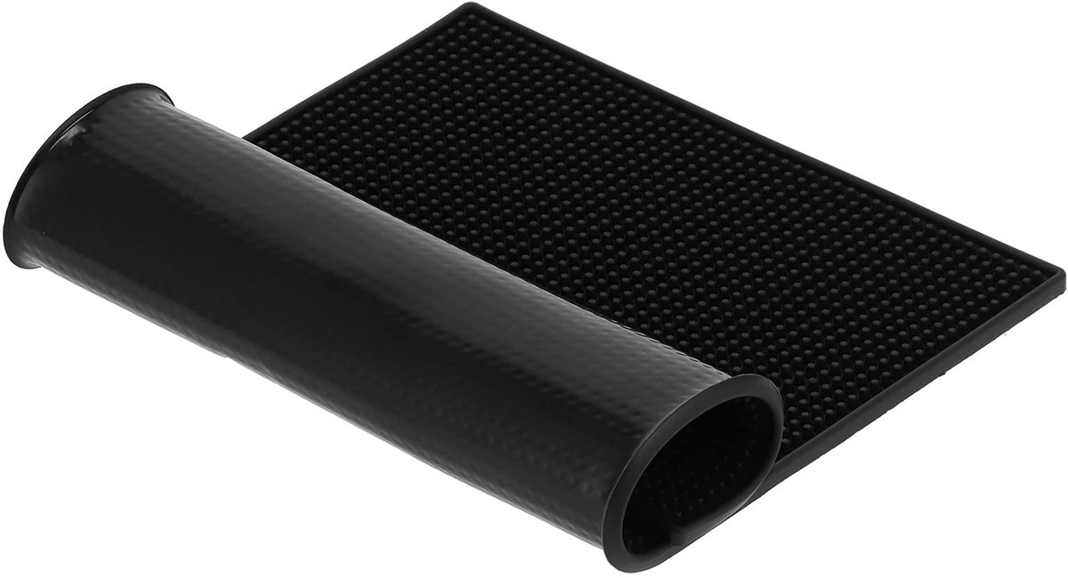 Allecto - Barmat - Antislip Kappersservicemat - Rubber - Zwart - Morsmat voor Keuken en Bar - Geschikt voor Koffiezetapparaat - 45x30x1cm