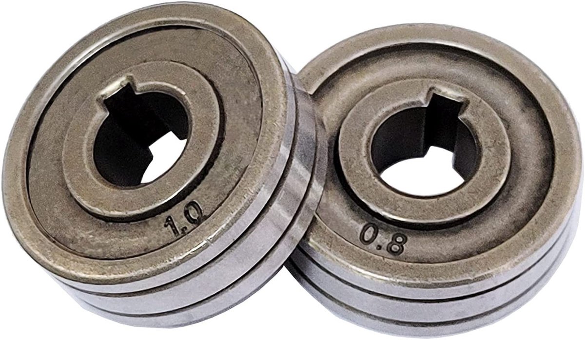 aladdien - Draadvoeding Rollen - MIG/MAG Lasapparaten - 2x Set - 30mm OD - 10mm ID - 0.8/1mm Draad - Geschikt voor lassen - Rollen
