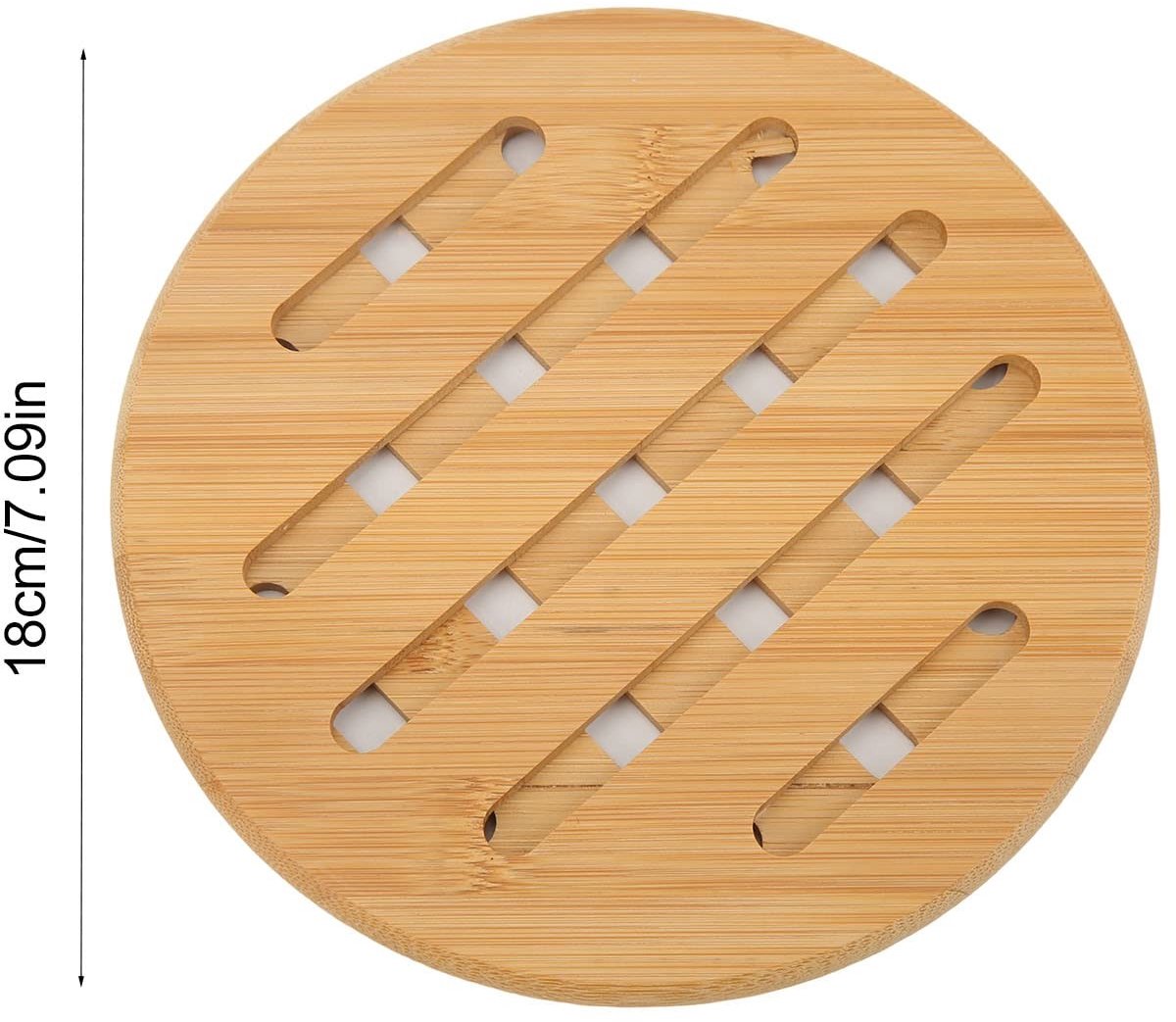 Allecto - Bamboe Hot Pad Set - Hittebestendige Onderzetters - Tafelbescherming - Set van 5 Stuks - Duurzaam en Stijlvol - Voor Thuisgebruik - Natuu...