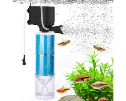 Aquarium Filter 10 W, 570 l/h, Verstelbare Doorstroming, Stille 4-in-1 Pomp voor Aquaria van 60-300 Liter, Eenvoudig te Reinigen met Filter Spons
