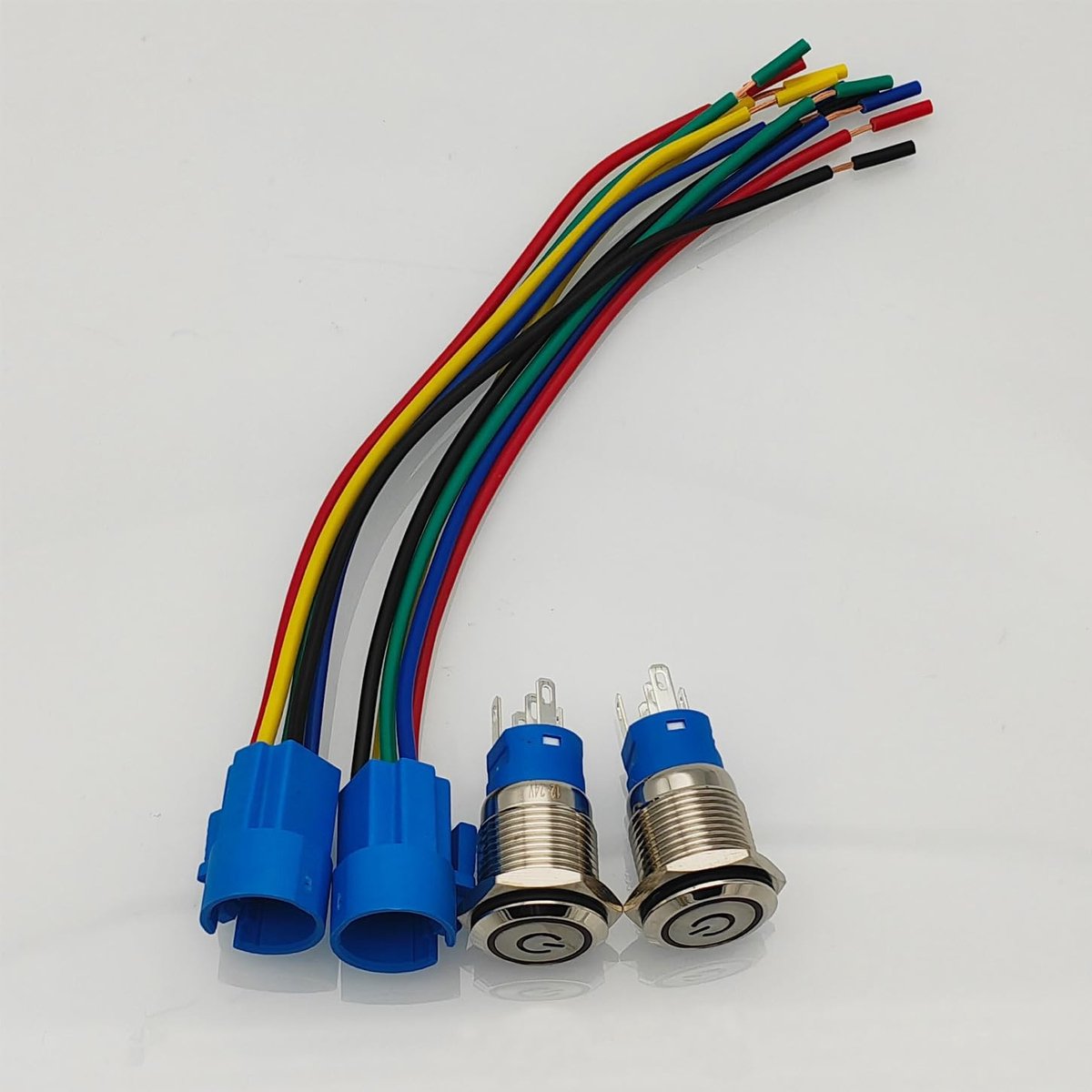 Allecto - Drukknopschakelaar - LED-verlichte knop - Rood - Zelfhoudende schakelaar - Geschikt voor auto - 16 mm model