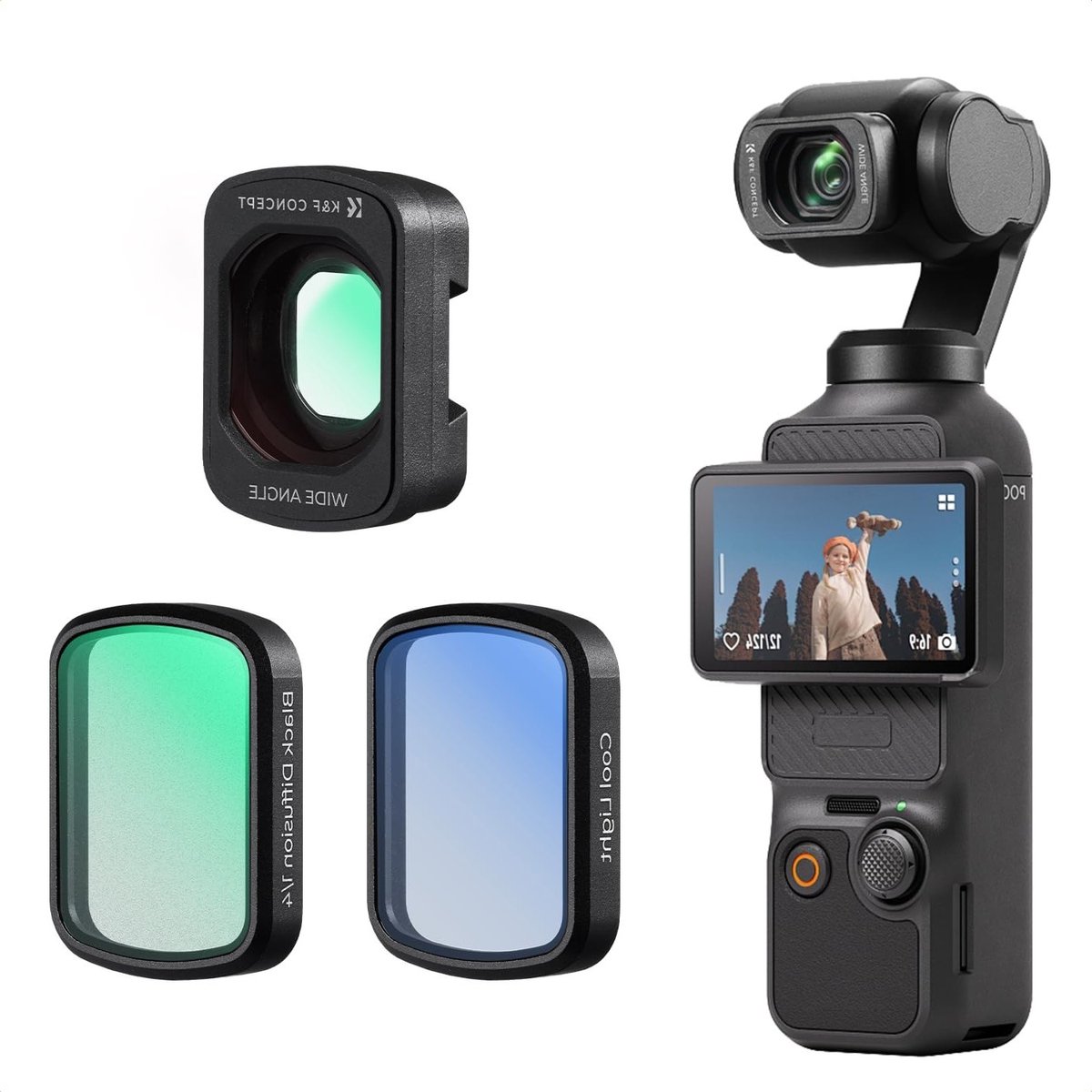 Groothoeklens - Lensfilter - Video Stabilisatie - Zwarte Diffusor - 82 mm - Zwart