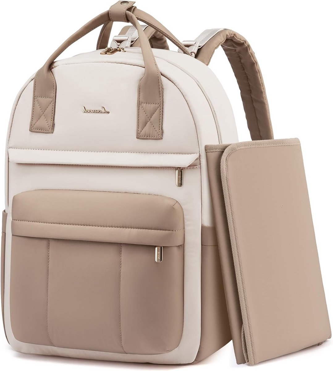 Grote, Casual Luiertas in Beige Khaki voor Baby's - Ideaal voor Ouders, Ruim en Praktisch