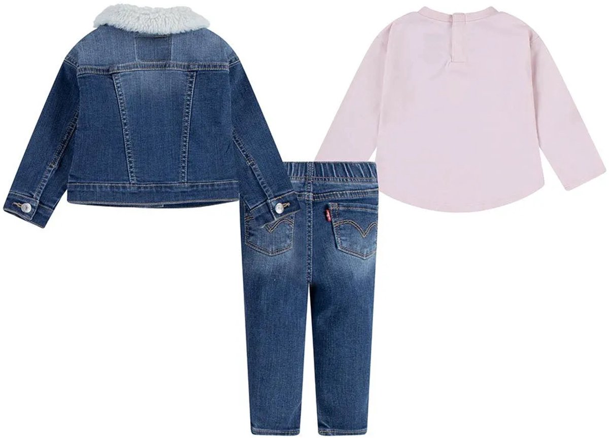 Levi´s ® Kids Set Met Lange Mouwen 3 Eenheden 24 Months Meisje Lotus