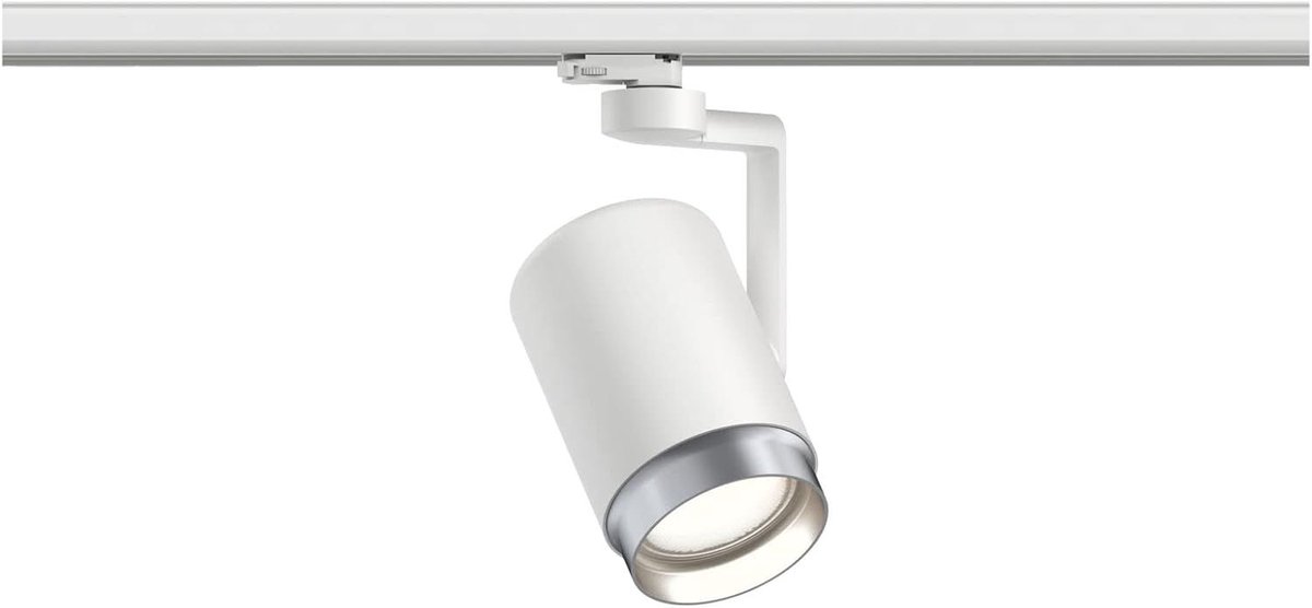 Paulmann 95412 ProRail3 railsysteem voor plafondverlichting, Asthene E27 max. 50W 230V, chroomafwerking, plafondrail, metaal en kunststof