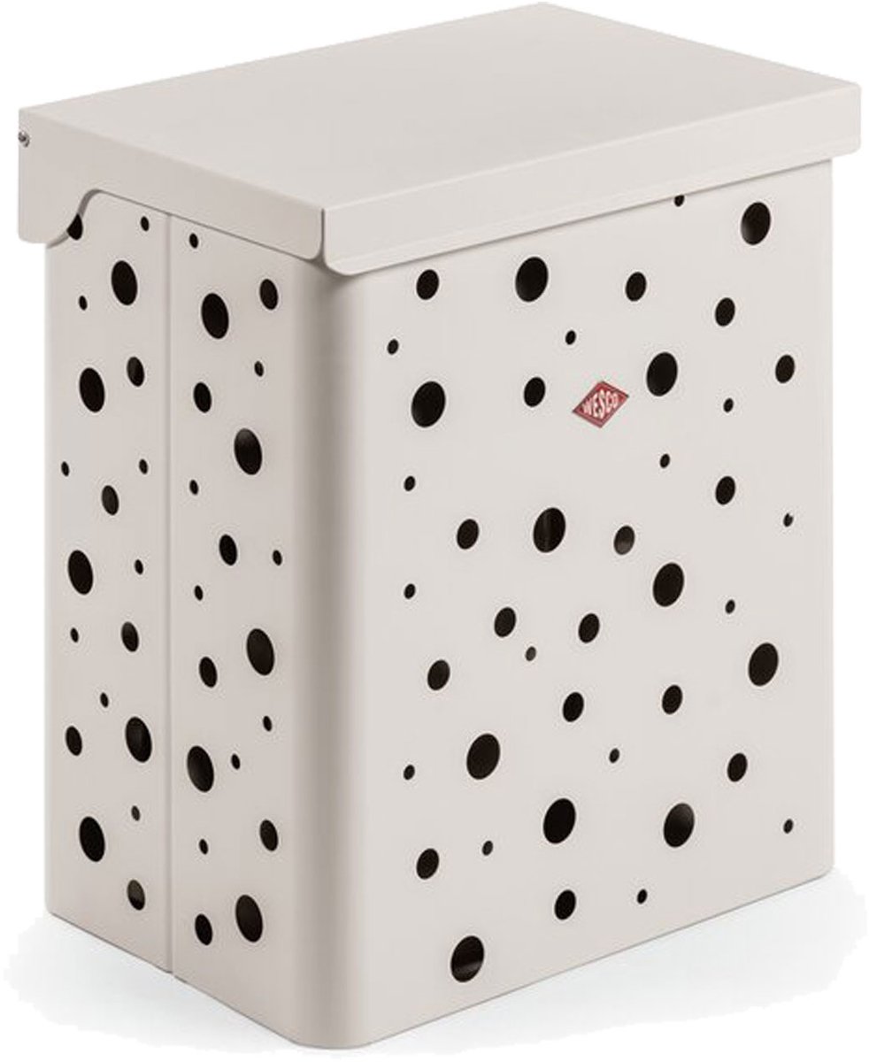 WESCO Wasmand Duo 1 met Inzet | 64 Liter | Duo Wasbox (2x32 Liter) | Metaal - Mat zand | Waskorf