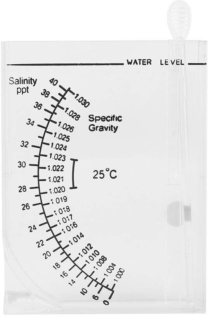 Allecto - Zoutwater Hydrometer - Zoutgehalte Meter - Nauwkeurige Automatische Hydrometer - 14 x 9 x 2 cm - Ideaal voor Aquaria - Voor Nauwkeurige M...