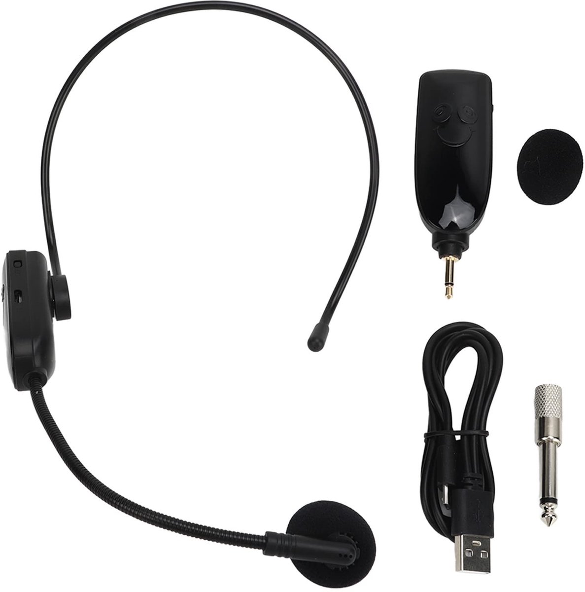Allecto - Draadloze Microfoonheadset - 25 M Bereik - 15 Uur Werktijd - Geschikt voor Lesgeven - UHF Hoofdmicrofoon - Ideaal voor Spraakopname