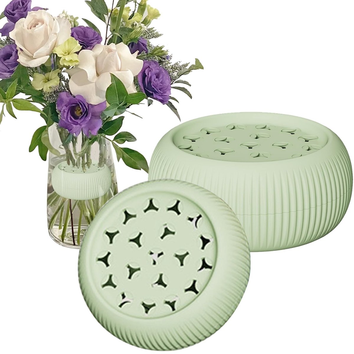 Allecto - Bloem Stemhouder - Herbruikbare Bloemhouder voor Vazen - Creatieve Bloemaccessoires - Silicone Bloemhouder - Ideaal voor boeketten - Gesc...