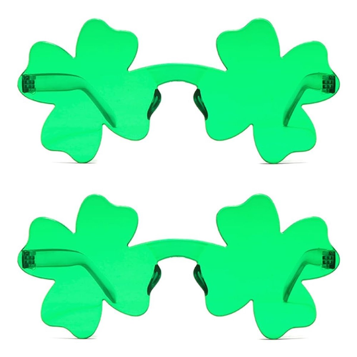 Allecto - Klavertjes 4 Zonnebrillen - St. Patrick's Day - Feestdecoratie - Groene Clover Glasses - Leuke accessoires - Voor feestelijke gelegenhede...