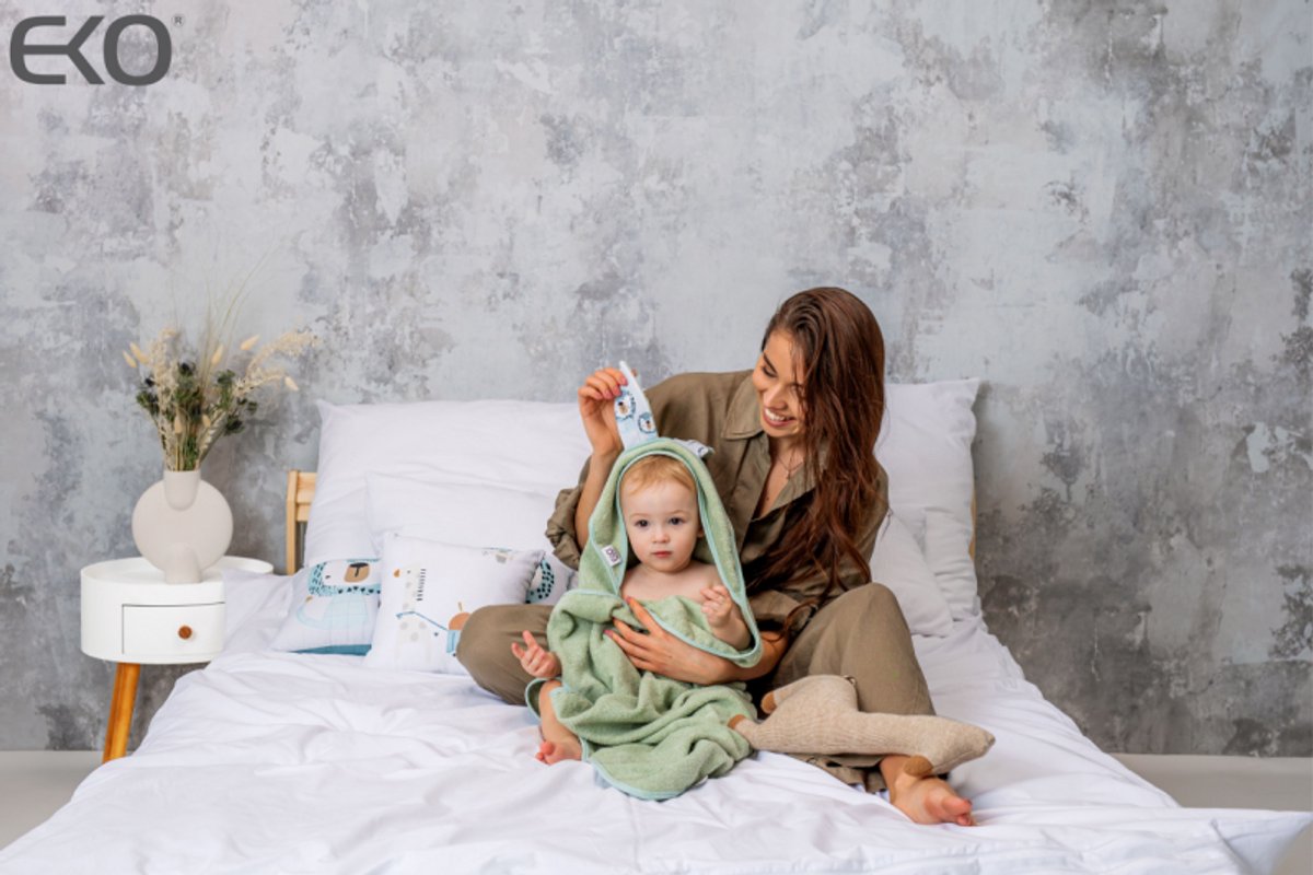 Cotton bathrobe Gardener Bear / Grey