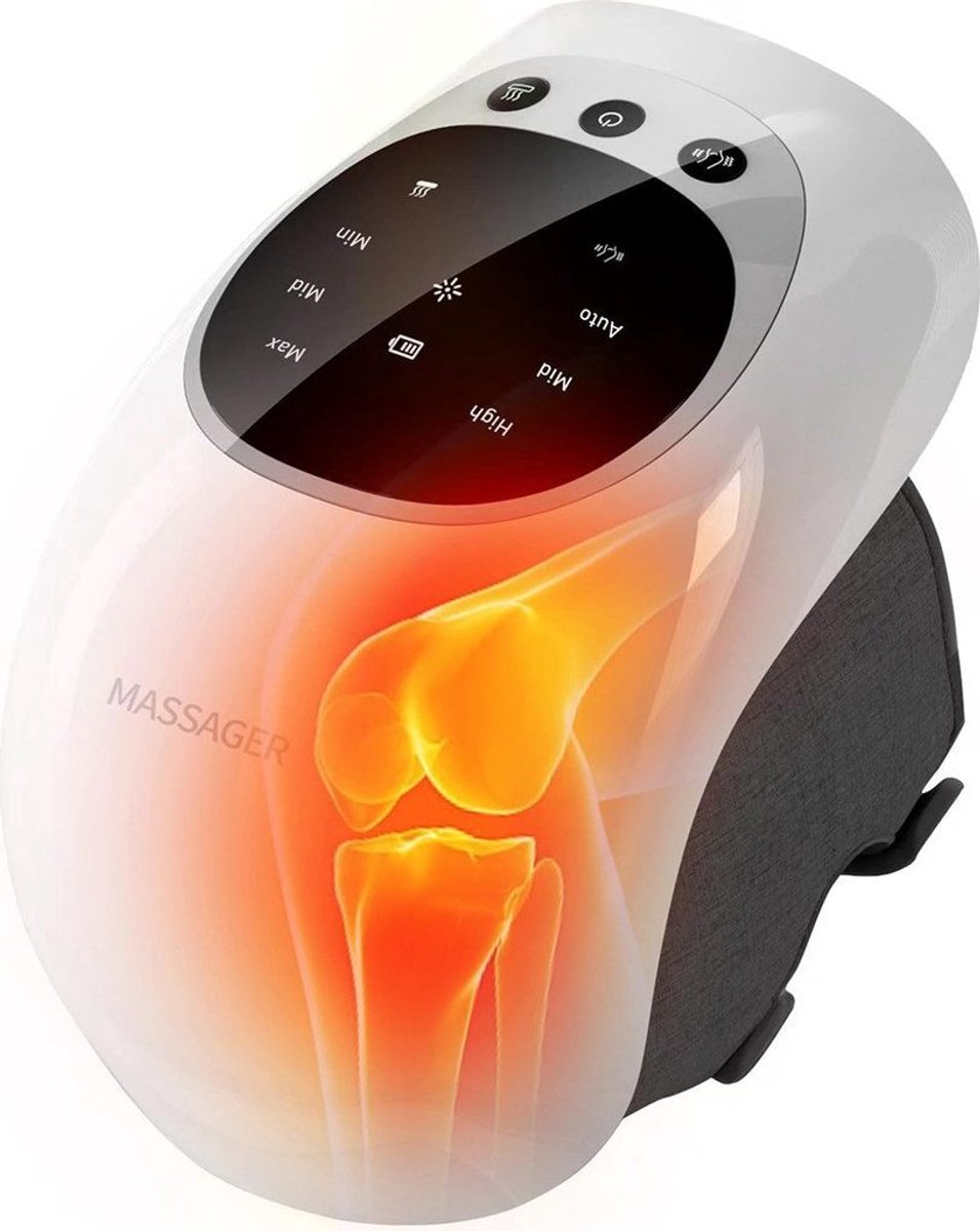 Slimme kniemassager – 360° vibratie, LED-touchscreen