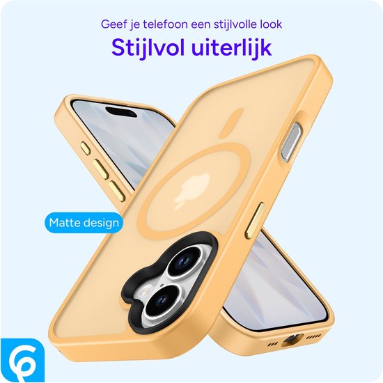 Deux coques de téléphone dorées avec dos mat, le texte "Donnez un look élégant à votre téléphone" et "Apparence élégante".