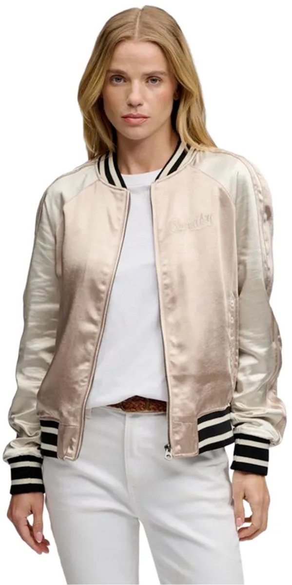Superdry Suikajan Embroidered Bomberjack XS Vrouw Light Taupe