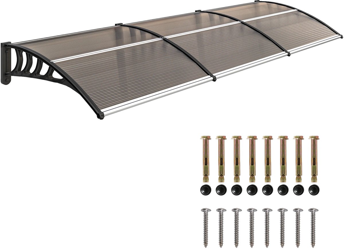 Roossentials Luifel buiten- Buitenafdekking - Zonnescherm deuren - Luifel - Buiten - Voor deuren - Zonwering - Chocolade bruin
