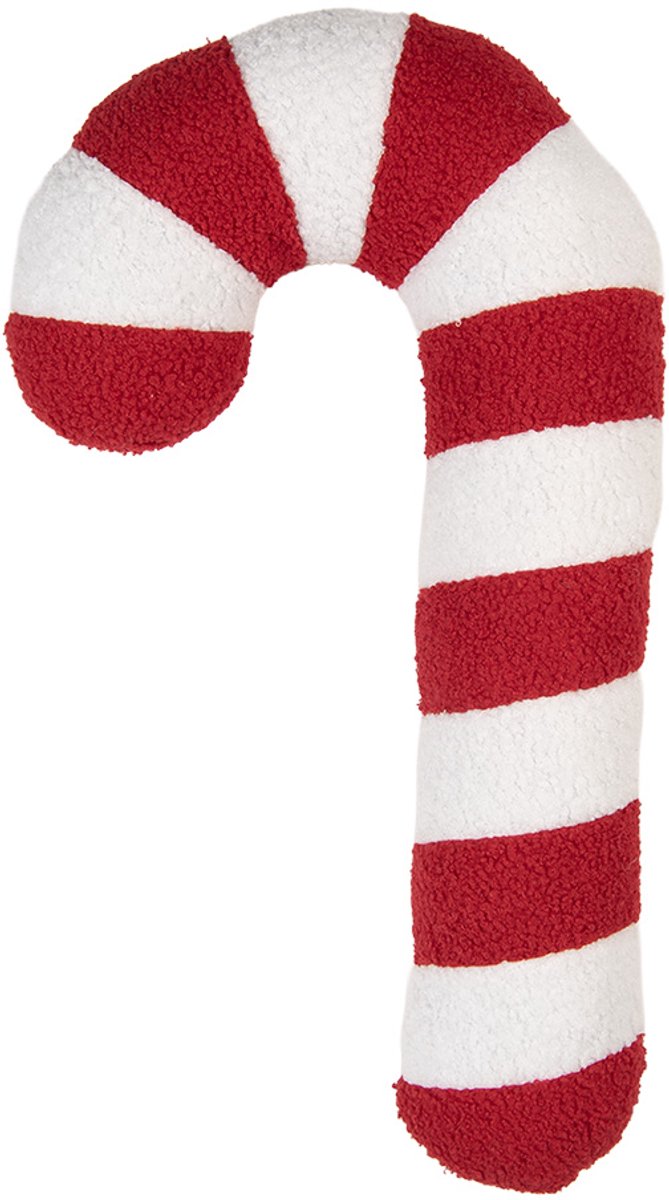Clayre & Eef Sierkussen Zuurstok 20x5x50 cm Rood Polyester