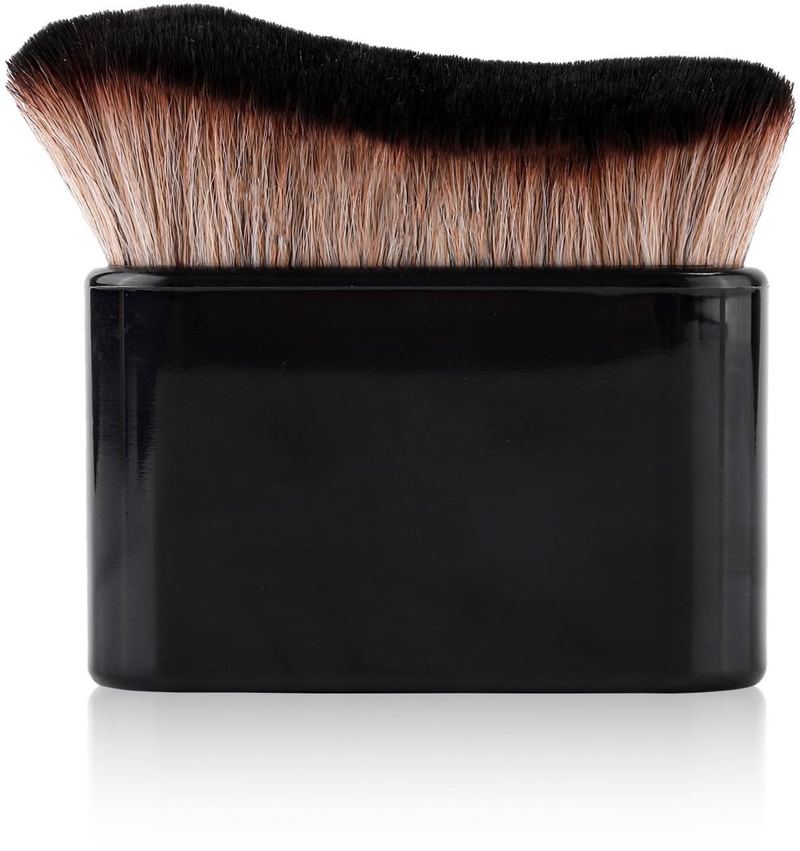Dailygoods - Dailygoody - Zelfborstel Kabuki Foundation - Make-up Borstel - Zwart-Bruin - Perfect voor Gezichtsmeer - Synthetische Borstelharen - Ideaal voor Zelfb