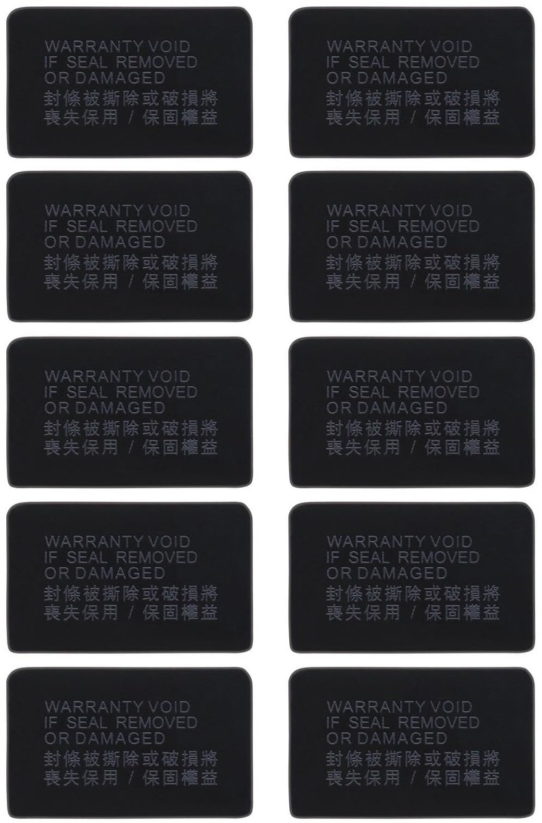 Dailygoods - Dailygoody - Garantie Seal Stickers - 10 stuks - Bescherming voor PS4 Slim - Zwart - Reparatie en Beveiliging - Voor PS4 Slim