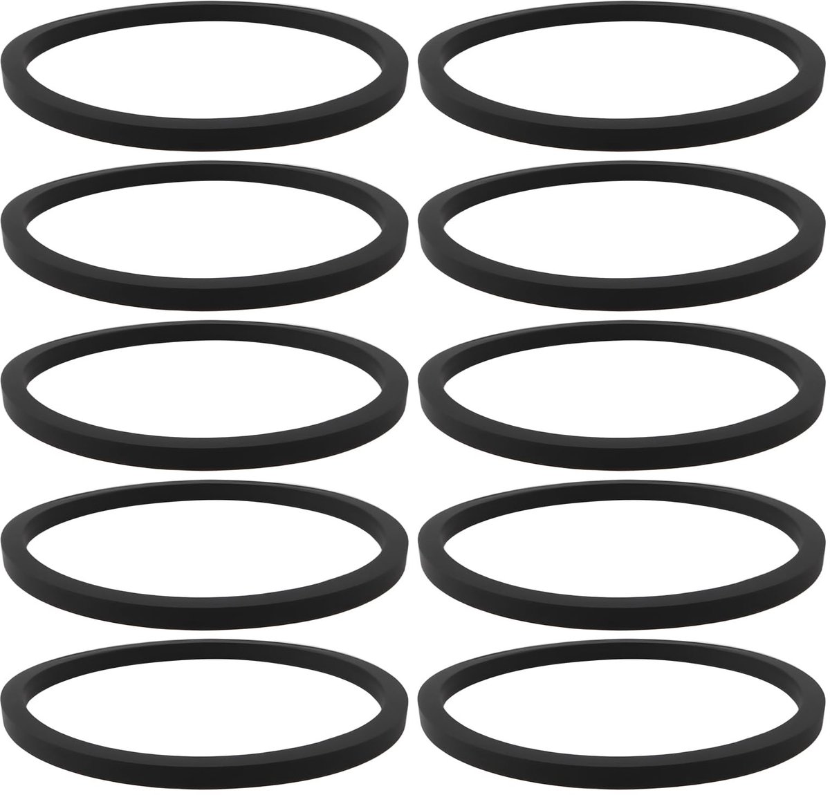 Dailygoods - Dailygoody - CD Speler Tray Riem - 10 stuks - Precieze pasvorm - Zwart - Siliconen - Geschikt voor Cambridge Audio - Afmetingen 25x28x1.5mm