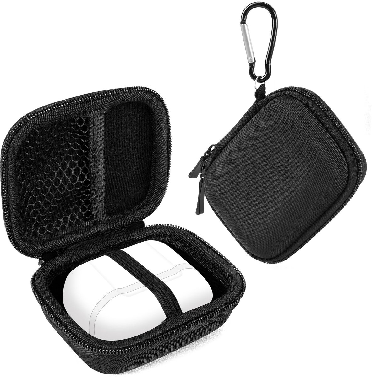 Dailygoods - Dailygoody - Oordopjes hoesje - Hard shell case - Ideaal voor bescherming - Compact formaat - Kabelopslag - Geschikt voor EcoBuds, Indy True...