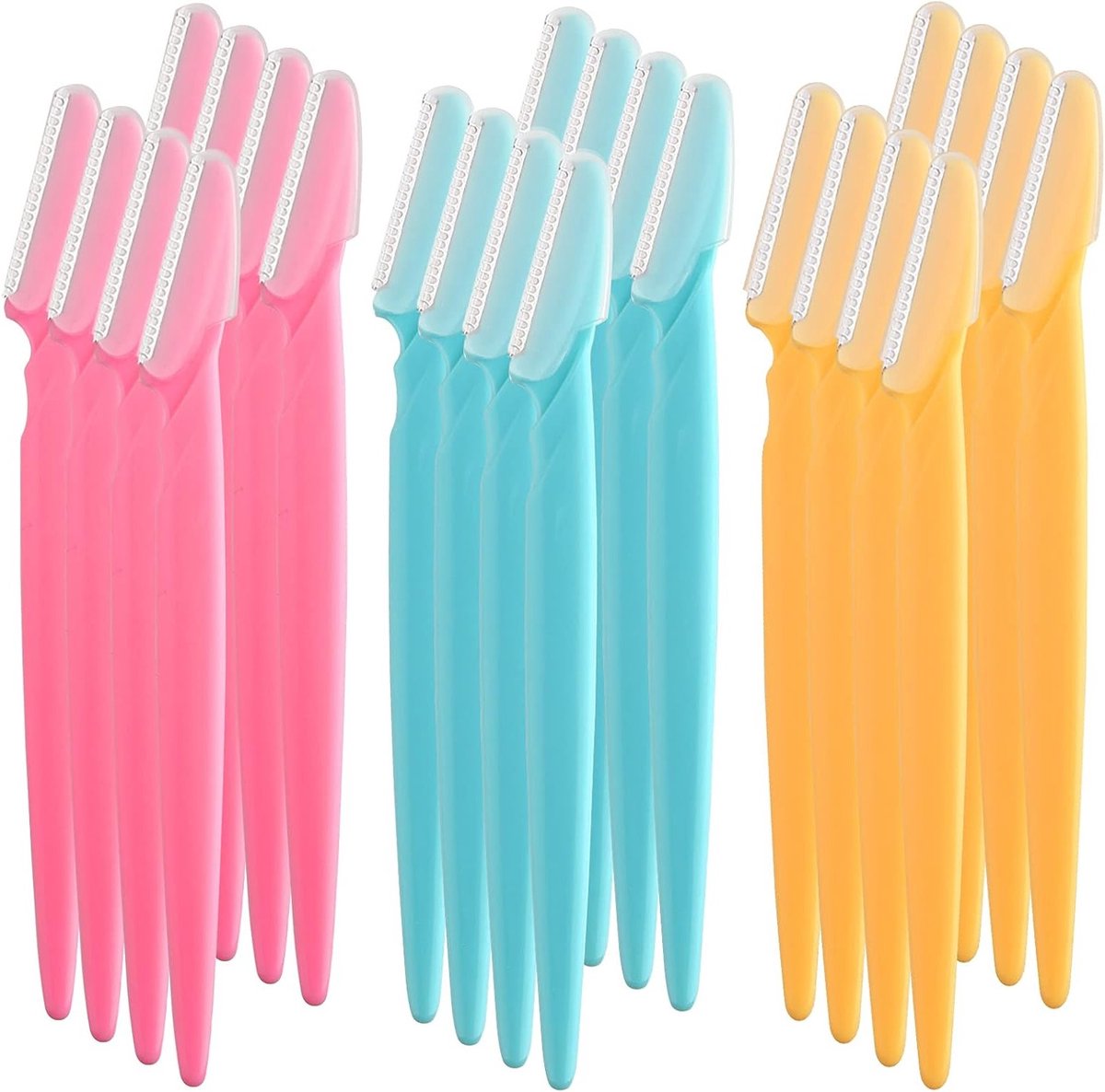 Oogbrow Scheermes voor Mannen en Vrouwen, Gezichtsbeharing Verwijderaar, Draagbaar en Compact, 60 Stuks