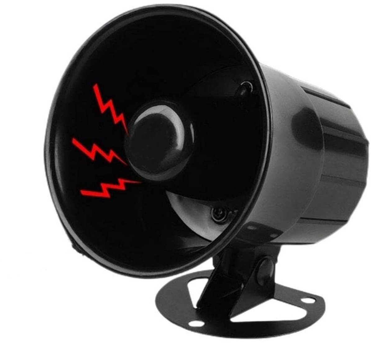 Dailygoods - Dailygoody - DC 12V Alarmhoorn - 110db Geluidsniveau - Betrouwbare Veiligheid - Zwart - Bedrade Alarmsirene - Geschikt voor Rookmelders en Gaslekalarms