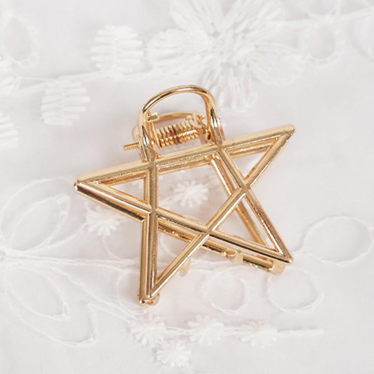 Gouden haarclip ster - Kleine haarspeld - Dagelijks gebruik - Elegant sterdesign - 4.2 cm - Goud
