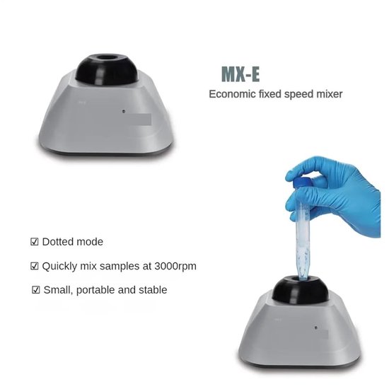 Laboratorium Vortex Mixer - Vaste Snelheid Shaker - Monsters Mengen - Borstelloze Motor - 133x133x80mm - Wit — afbeelding 3