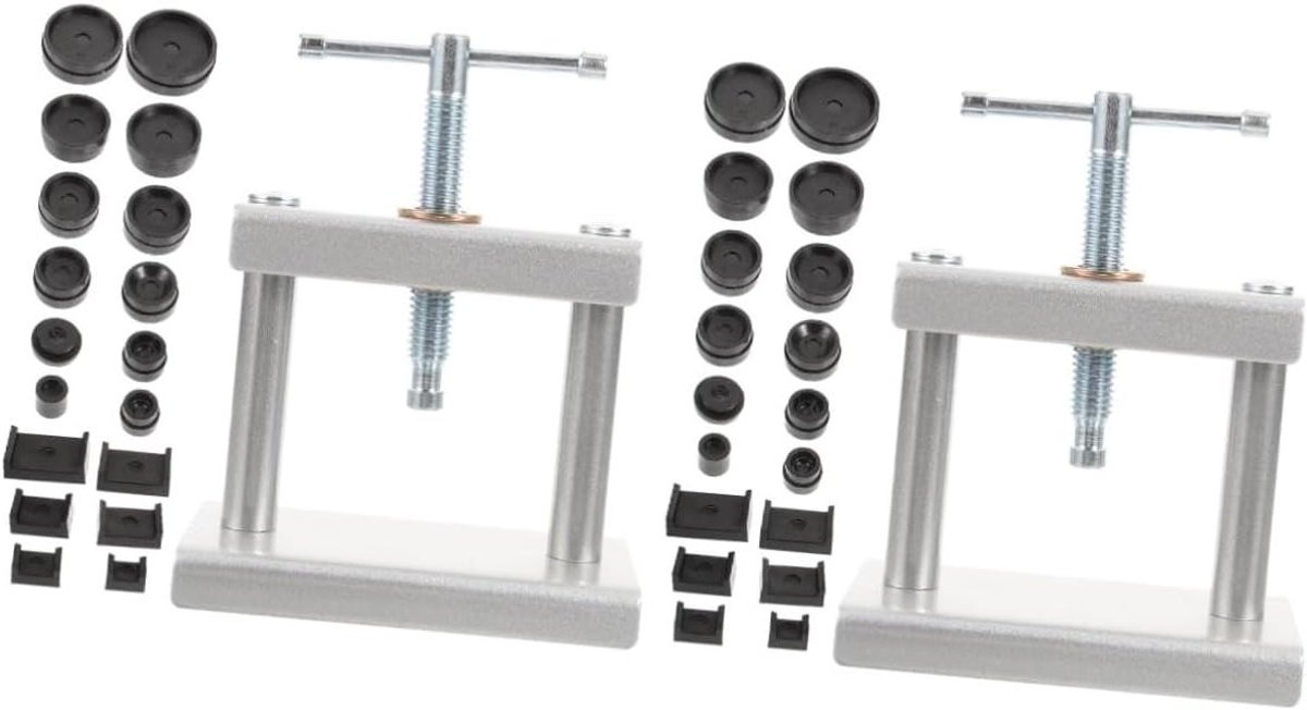 Horloge Reparatie Kit - Uurwerk Gereedschap - Horloges Onderhouden - Inclusief Vormen - 2 Sets - Zilver