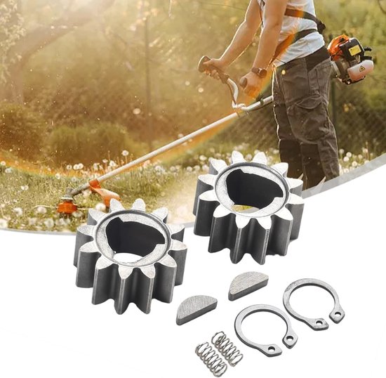 Grasmaaier Onderdelen - Aandrijfwiel Kit - Vervanging Wielen - Complete Set - 8 Delig - Zilver — afbeelding 5