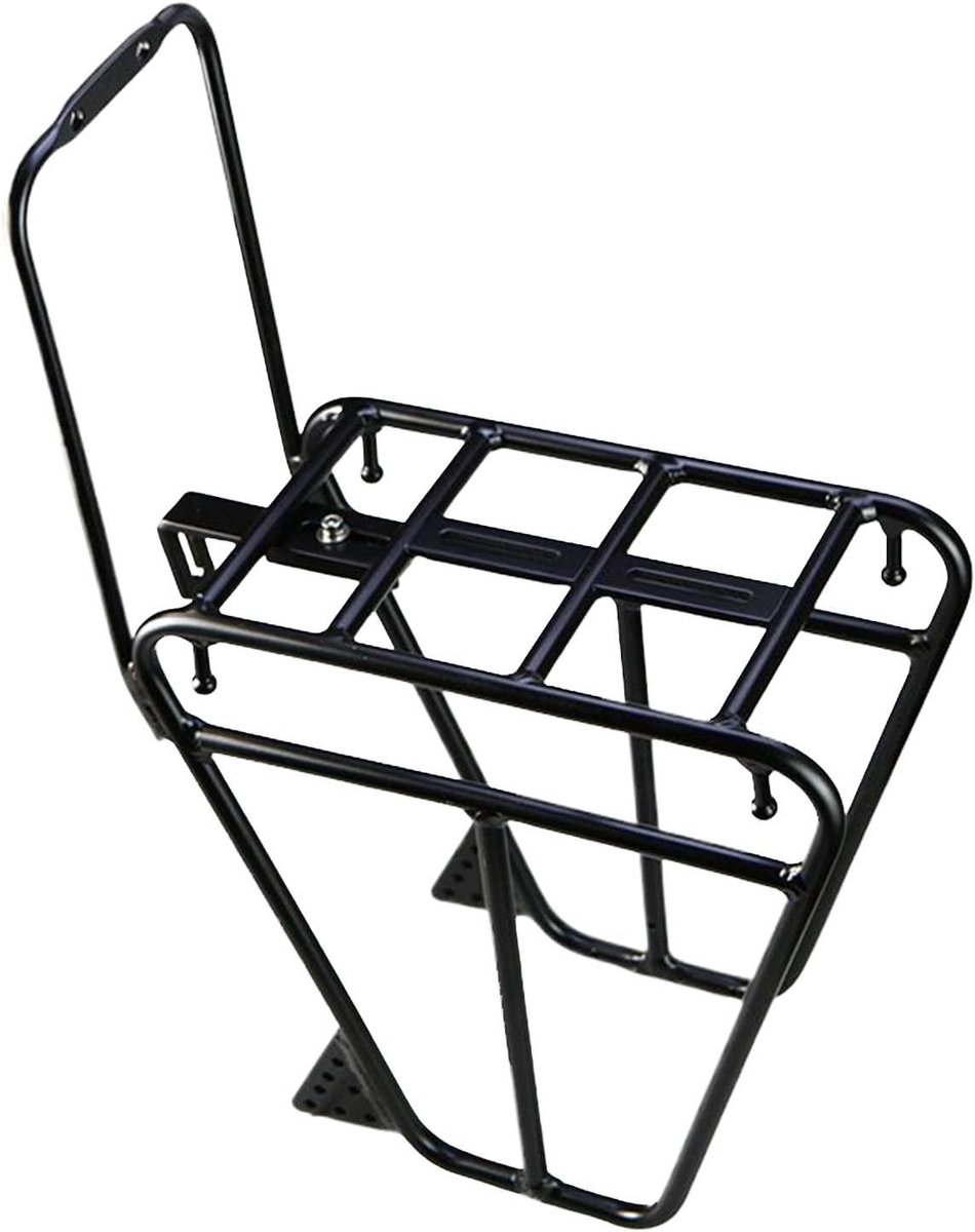 Fietsenrek Voor - Bagagemand - Bagage Vervoeren - Versterkt Stalen Frame - 32x30x16 cm - Zwart