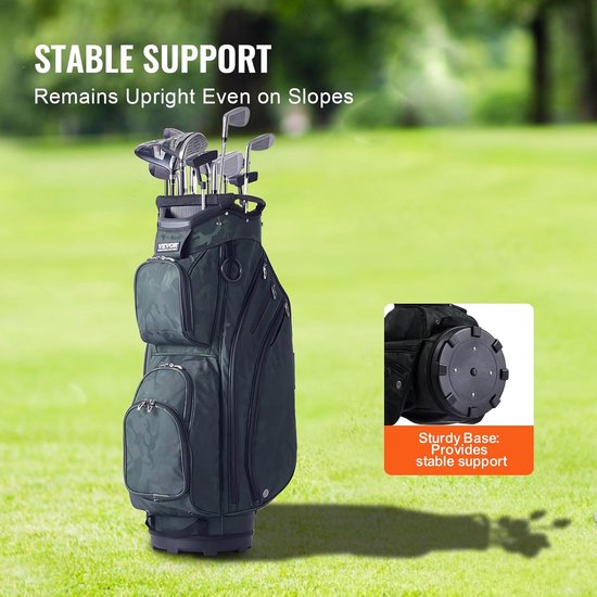 Golftas - Karretas - Sport Organiseren - 14-weg Organizer - 35-45 inch clubs - Legergroen — afbeelding 5