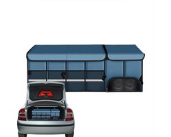 Opvouwbare Organizer - Kofferbak Opberger - Auto Organiseren - Met Deksel - 72/110 Liter - Blauw