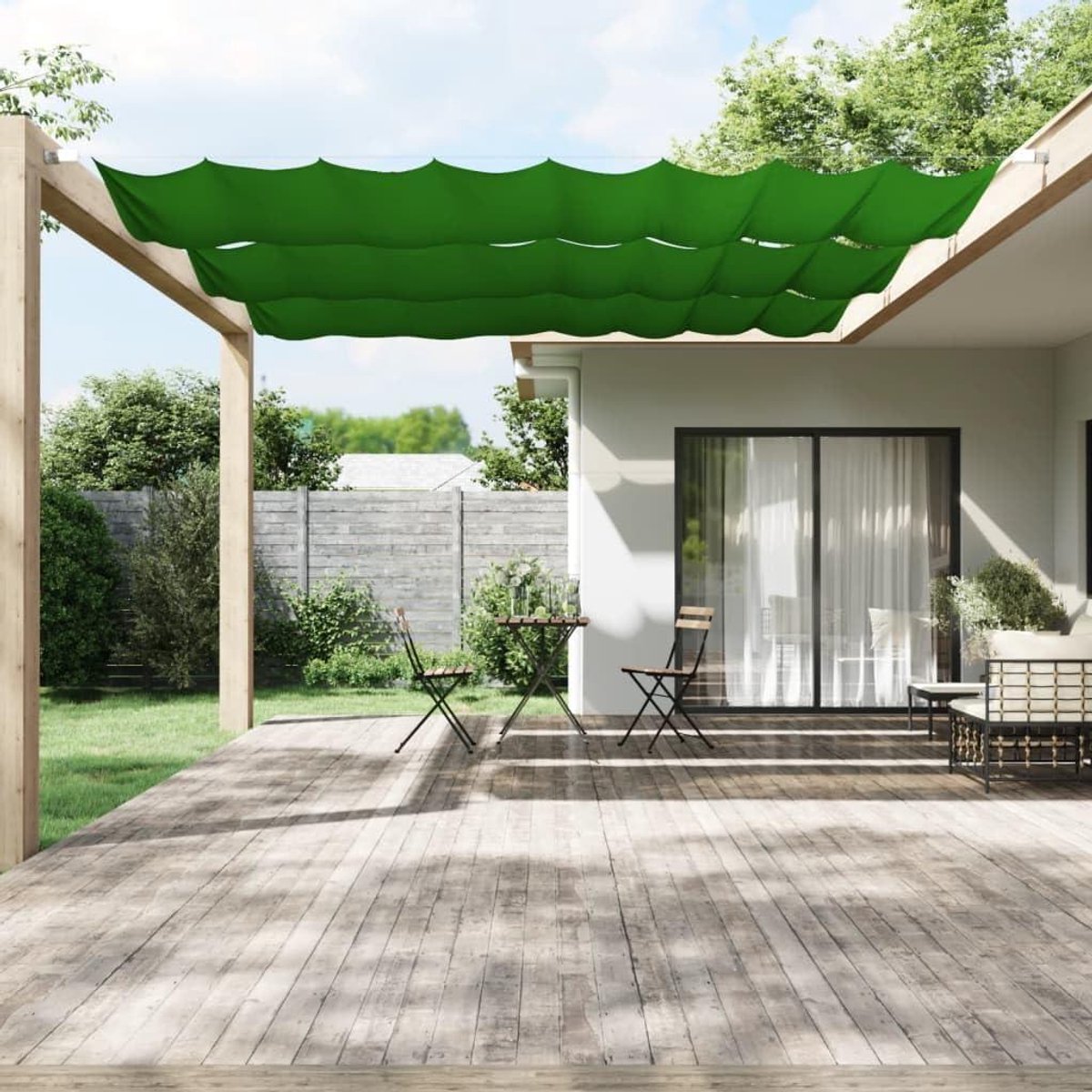 Verticale Luifel - Balkonscherm - Privacy Creëren - Waterbestendig UV-bestendig - 180x1000 cm - Lichtgroen