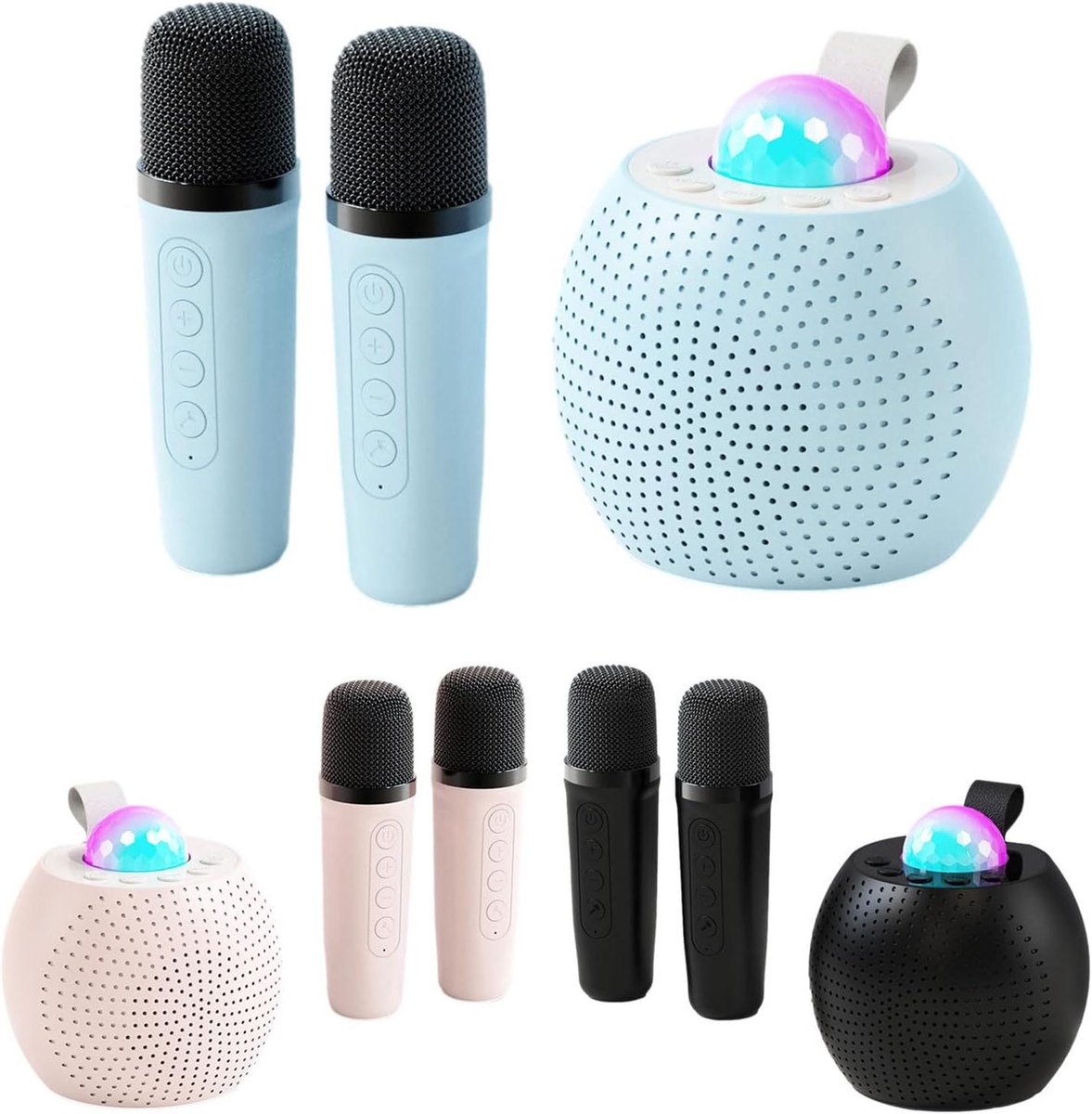 Karaoke machine - Zing apparaat - Feestjes organiseren - Stemvervormer functie - 1200 mAh batterij - Blauw