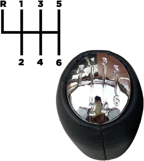 Schakelpookknop - Handmatige Hendel - Soepel Schakelen - 6 Versnellingen - 5 cm Hoogte - Zwart — afbeelding 2