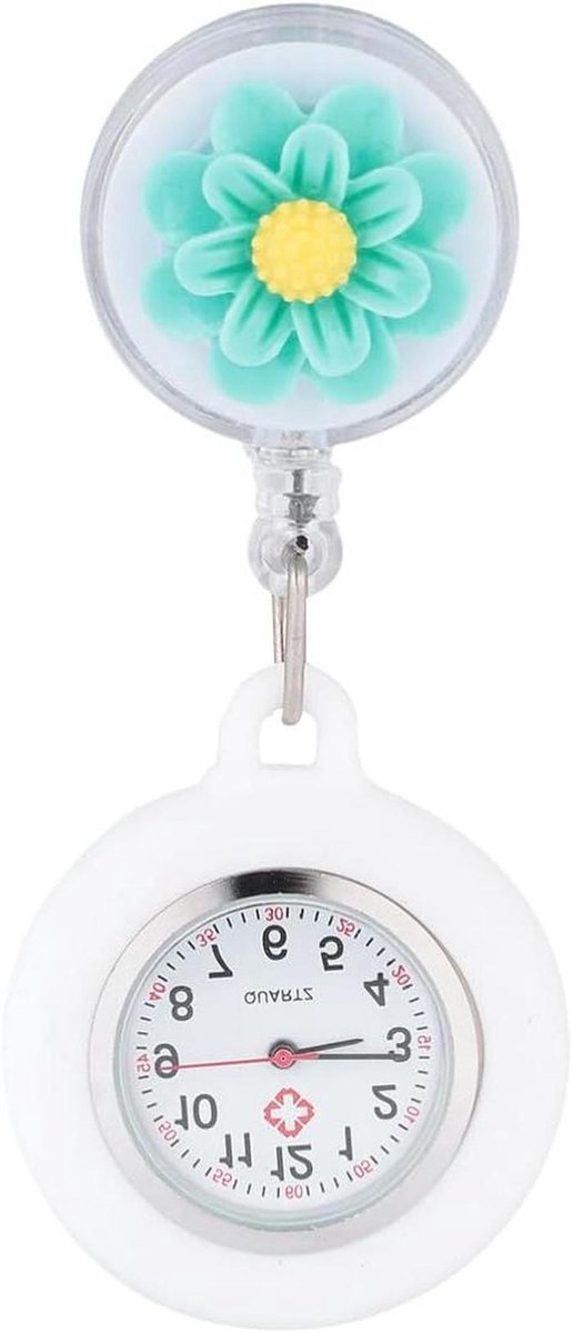 Digitale Broche Horloge - Verpleegkundige Cliphorloge - Tijd Aflezen - Praktische Clipbevestiging - 9 x 4 cm - Zwart