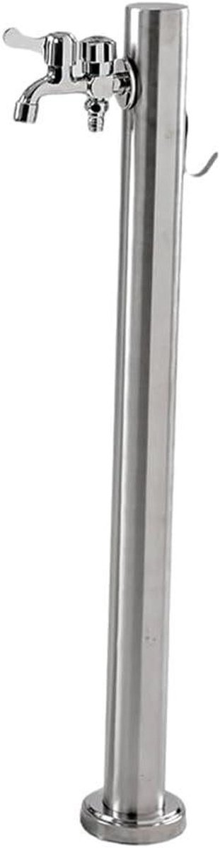 Buiten Huis Kraan - Waterzuil Tuin - Tuin Besproeien - Roestvrij Staal - 80 cm - Zilver