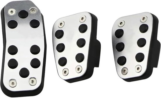 Pedaal Covers - Auto Accessoires - Verbeter Rijervaring - Antislip Ontwerp - Set van 3 - Zilver — afbeelding 2