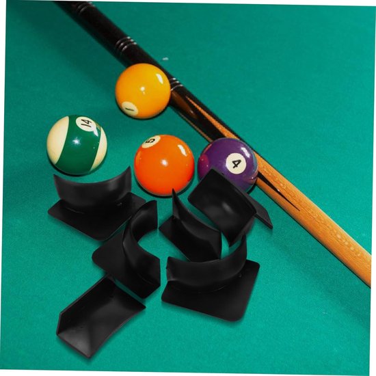 Kinder Pooltafel Accessoires - Billiard Pockets - Spelletjes Thuis - Veilig Duurzaam Materiaal - 6 Stuks - Zwart van kinder — afbeelding 4