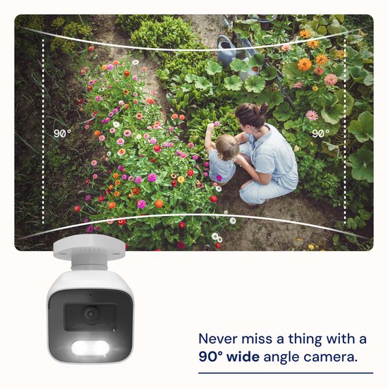 Swann EliteX 12MP Series - Beveiligingscamera's - 4 Camera's - cctv camerasysteem - 2TB - geen abonnementskosten - 6K Ultra HD - Spotlight Bullet IP Cameras - Met Microfoon van Merkloos — afbeelding 4