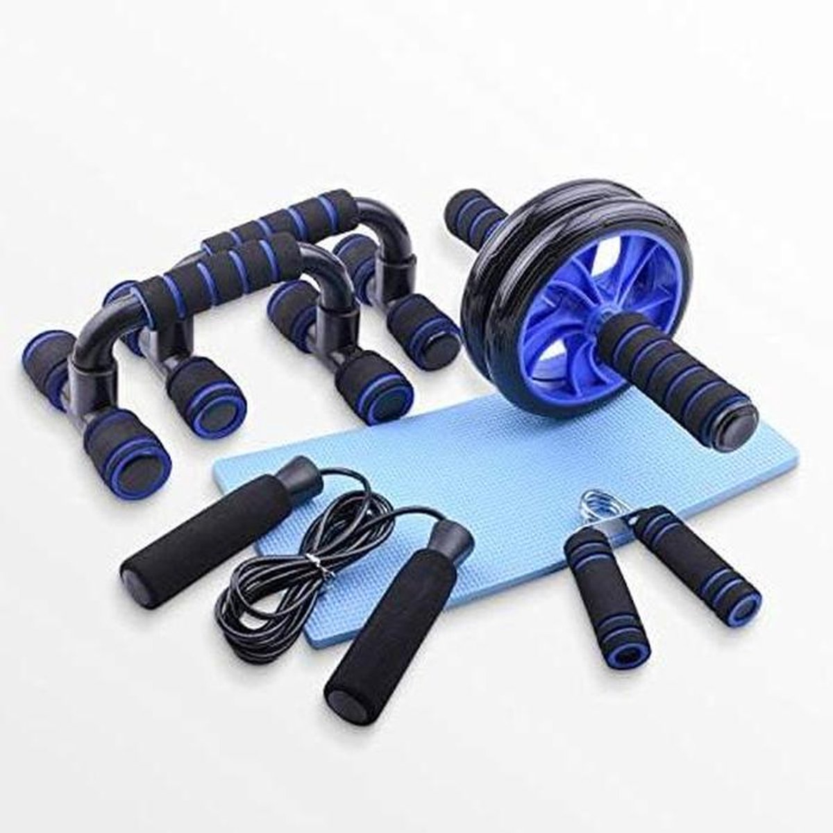 Push-up set Inclusief Push-ups Ondersteuning Abdominale Spieren Wiel arm Oefening Kneeling pad 5 in 1 Abdominale Spier Trainer kit Push-up bar Apparatuur Oefening Spier Kracht Fitness