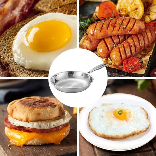Stainless Steel Pan, Oven Skillet Cooking Pan, Sturdy Deep Pot Steaks and Eggs, Bucket and Frying Pans, 19.09x11.81x3.15 inches Stainless Cookware for Home and Kitchen — afbeelding 2