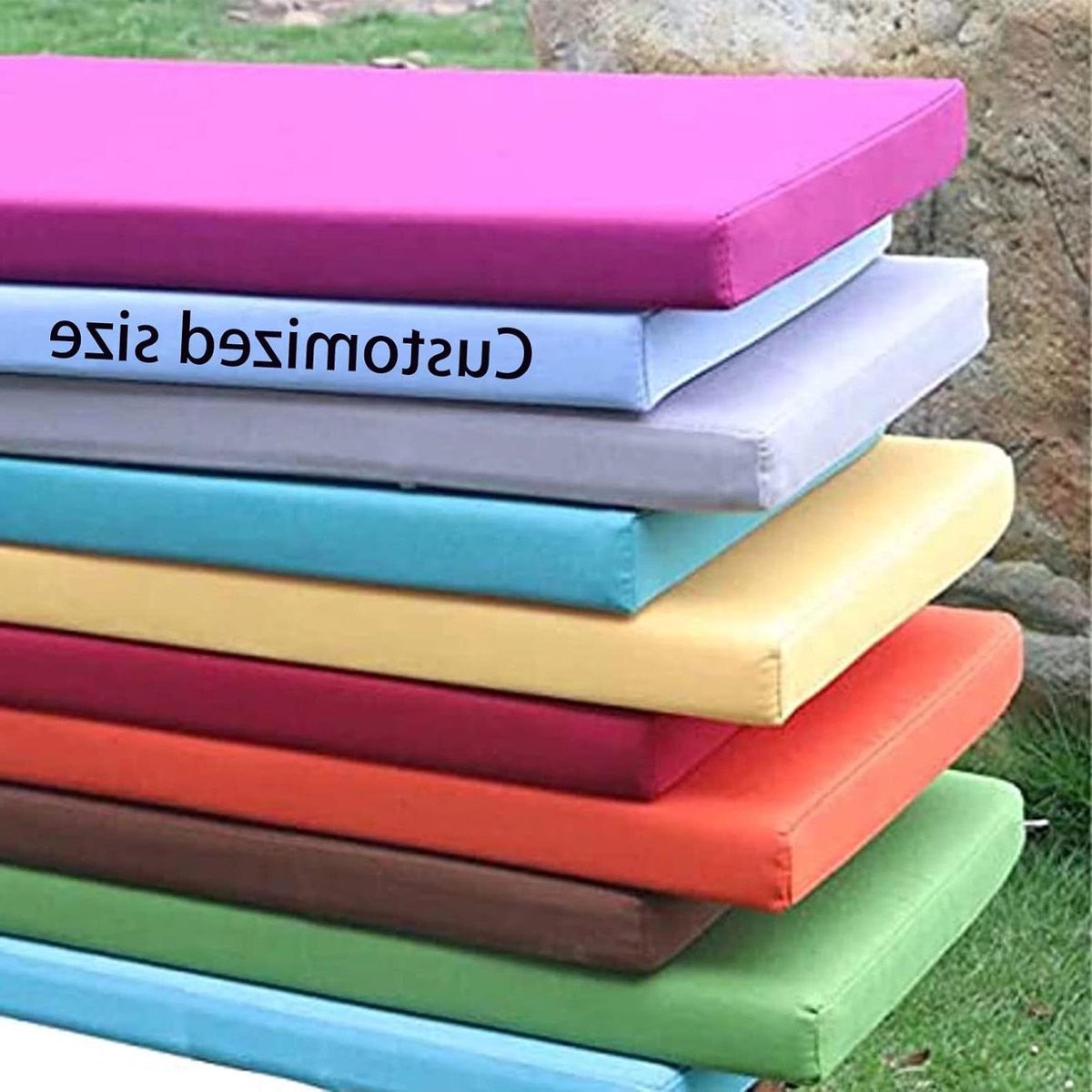 Bankkussen op maat - Zitkussen - Comfortabel zitten - Waterdichte stof - 120x35x5cm - Groen