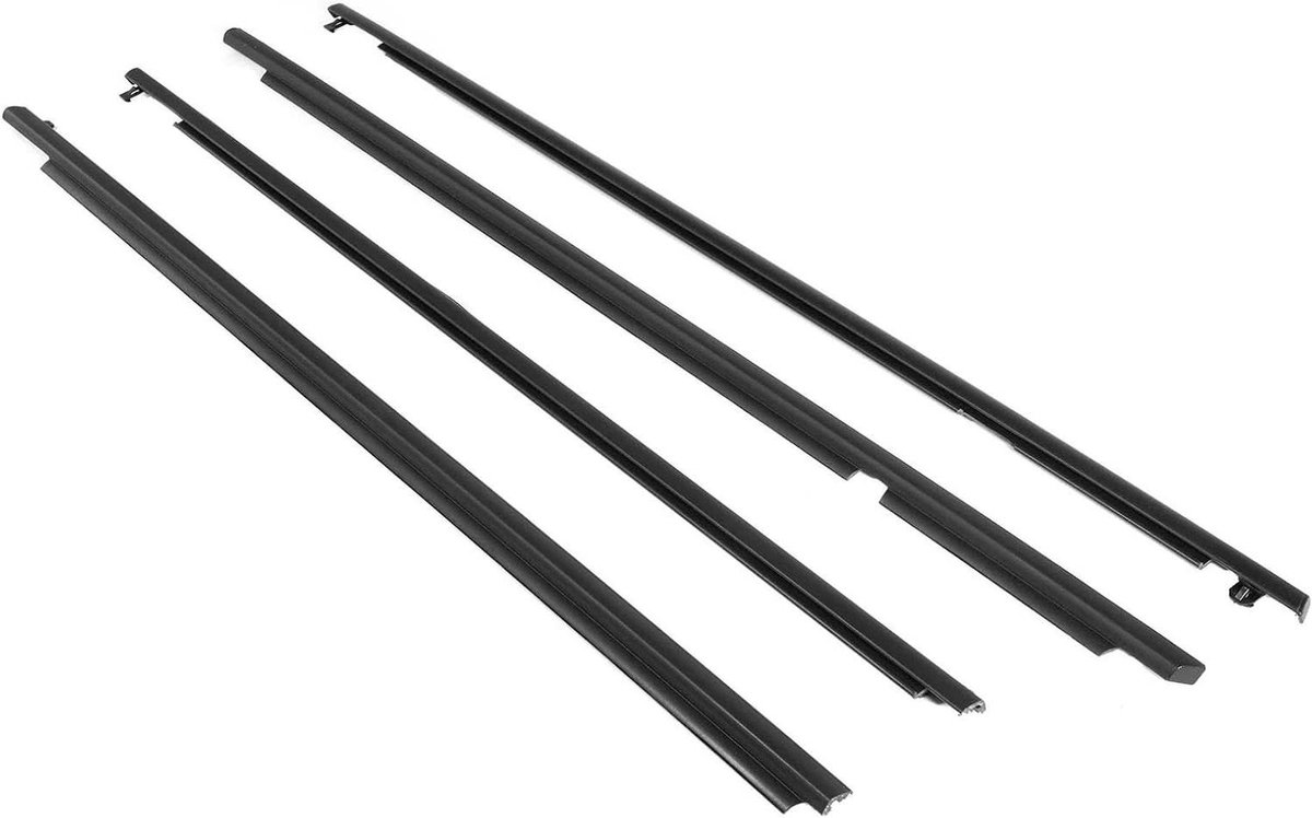 Auto Vensterstrips - Deurafdichting Rubber - Regenbescherming - Stille Rit - 4 Stuks - Zwart