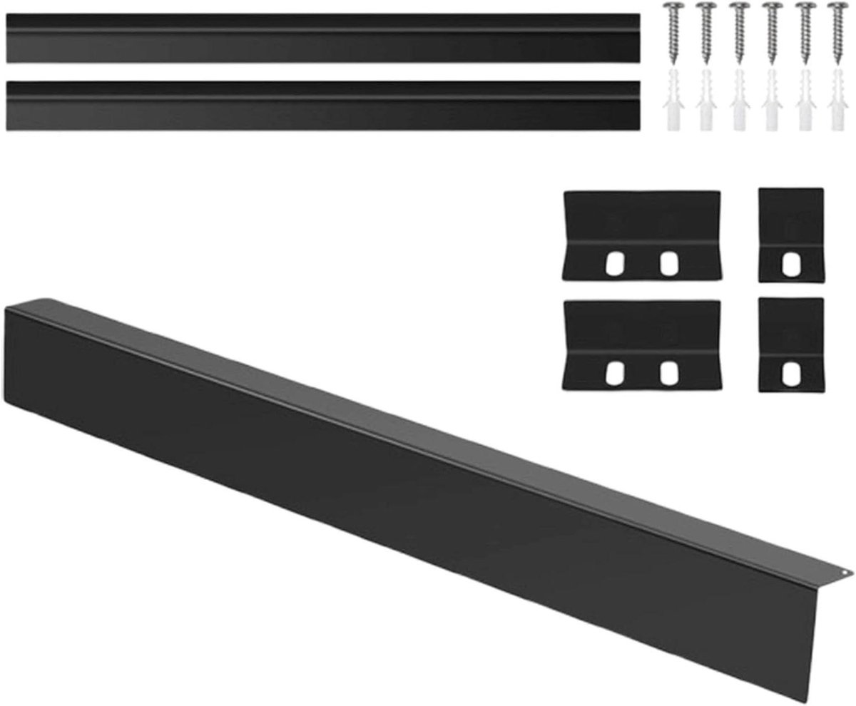 Fornuisafdekking - Kookplaatstrips - Keuken Reinigen - Hittebestendig Metaal - 76 cm - Zwart